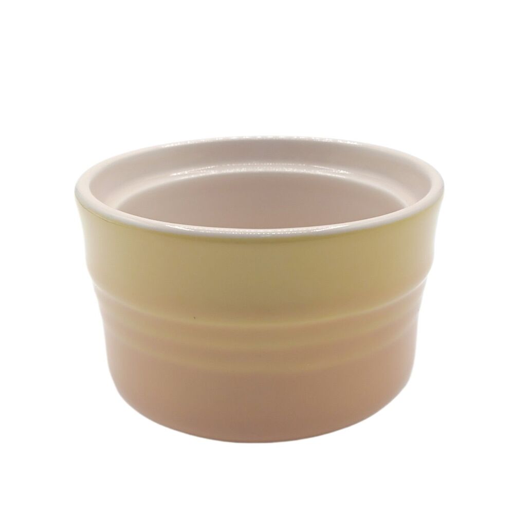 Le Creuset Ramekin 7 oz Yellow Stoneware Creme Brulee Souffle Single Serve New